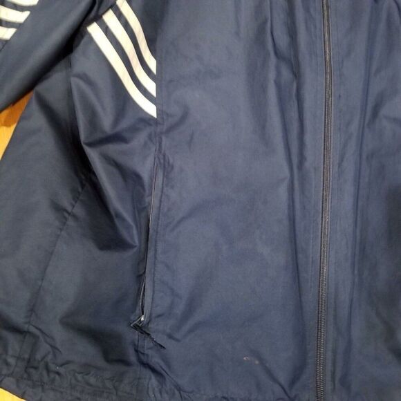 Vintage Y2K Mens Large Adidas Blue Track Windbreaker Jacket - Picture 6 of 11